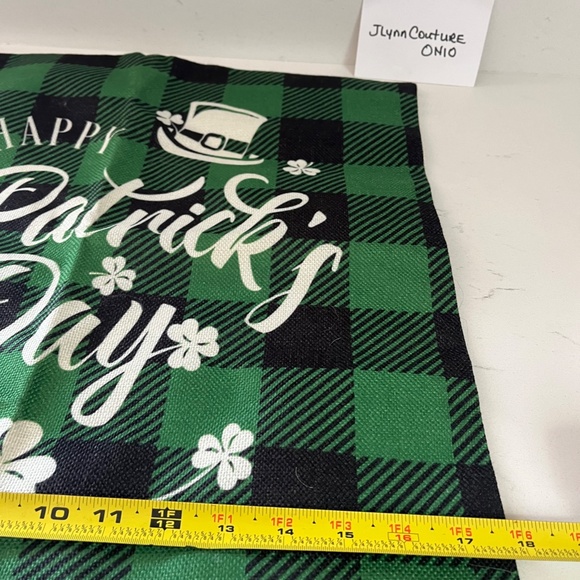 New St Patricks Day  Pillow Cover, NEW Green Buffalo plaid Shamrock Decor St pat - Picture 3 of 3